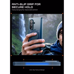 Комплект Supcase UB Aero MagSafe из 2 предметов: чехол и защитное стекло с фильтром конфиденциальности для Samsung Galaxy Z Fold 8 Ultra — тёмно-синий