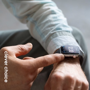 Crong Liquid  dirželis, skirtas Apple Watch 44 / 45 / 46 / 49 mm, grafito spalvos
