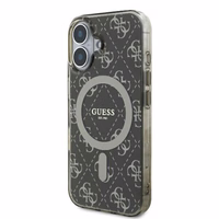 Guess IML 4G Fonas Magnetinis dėklas telefonui iPhone 16 Plus - rudas