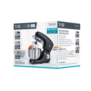 Virtuvinis kombainas EASY COOK SINGLE BLACK, 1400 W, 5,5 l