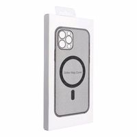 Magnetinis juodas dėklas telefonui CLEAR MAG COVER suderinamas su MagSafe, skirtas SAMSUNG S26 Edge