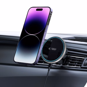 Tech-Protect A2 automobilinis laikiklis telefonui su MagSafe 15W indukciniu įkrovikliu ventiliacijos angai - juodas