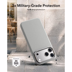 ESR Atelier dėklas, skirtas iPhone 18 Pro / 17 Pro, su stovu, suderinamas su MagSafe – pilkas