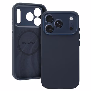 Liavec Silk Shield чехол с металлической рамкой камеры для Iphone 17 Pro темно-синий