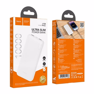 HOCO išorinė baterija 10000 mAh 2A J128 balta