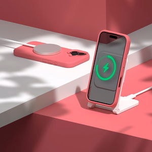 Etteri Silikoninis Mag dėklas for iPhone 17 raspberry