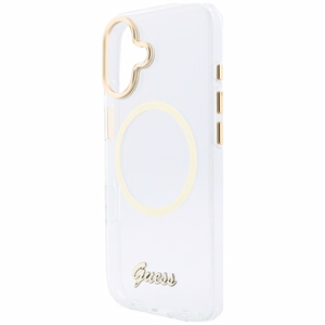 Guess IML Script Metal MagSafe Dėklas for iPhone 17 - skaidrus