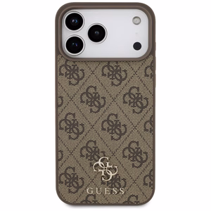 "Guess 4G Small Classic Logo MagSafe" dėklas, skirtas "iPhone 17 Pro Max", rudos spalvos