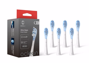 Oclean Ultra Clean UC03 W06 keičiamos dantų šepetėlio galvutės, 6 vnt. – baltos