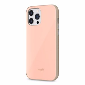 Moshi iGlaze aukščiausios klasės hibridinis dėklas, skirtas iPhone 13 Pro Max, su SnapTo sistema, „Dahlia Pink“ spalvos
