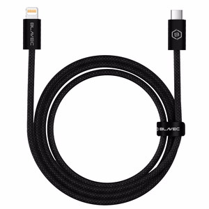 Blavec Kabelis Candy pintas - Type C į Lightning - PD 20W 2,4A 3 metrai Apple CarPlay (CCA-CL24B30) juodas
