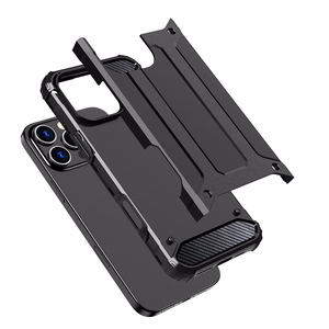 Hybrid Armor dėklas telefonui iPhone 16 Pro - juodas