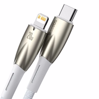 Baseus CADH000002 Lightning - USB-C PD kabelis 20W 480Mb/s 1m baltas