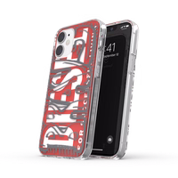 DIESEL Skaidrus dėklas Snap IPHONE 12 MINI raudonas