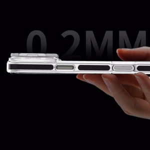 Dėklas LENS MAG COVER suderinamas su MagSafe skirtas IPHONE 17 Air juodas