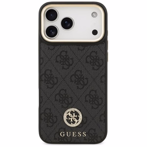 Guess 4G Strass Logo magnetinis dėklas telefonui iPhone 17 Pro Max - juodas