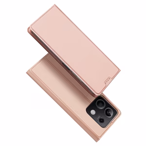 Dux Ducis Skin Pro dėklas su atvartu ir kortelių skyriumi Xiaomi Redmi Note 13 5G - rožinis