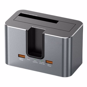 Dviejų diskų Docking Station M.2 SATA/ NVME, 2.5"/3.5" SSD/HDD, 2x USB-A, USB-C