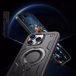 Hybrid Armor Trendy dėklas telefonui su MagSafe iPhone 16 Pro - juodas
