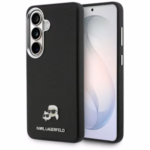 Karl Lagerfeld dėklas Saffiano KC Metal Logo MagSafe Samsung Galaxy S26 juodas