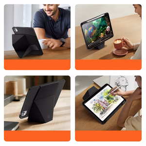 Dux Ducis Vers dėklas iPad Pro 11" (2024/2025) su stovu ir Apple Pencil laikikliu juodas