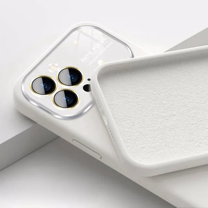 Minkštas silikoninis dėklas objektyvui Iphone 15 Plus balta