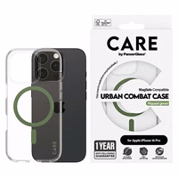 CARE by PanzerGlass Flagmano dėklas telefonui iPhone 16 Pro 6.3" žalias/žalias Magnetinis 1370