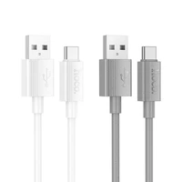 Kabelis USB-A į USB-C Hoco 3A 1 m X107 pilkas