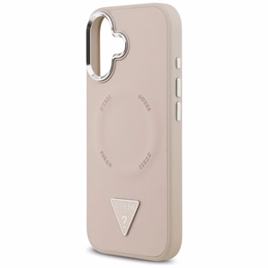 Guess Trikampio logotipo magnetinis dėklas iPhone 17 - rožinis