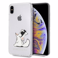 Karl Lagerfeld Choupette Fun iPhone Xs Max dėklas telefonui - skaidrus