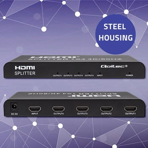 Qoltec 51799 aktyvus HDMI skirstytuvas 4 x HDMI 4K x 2K | 6Gb/s | 60Hz