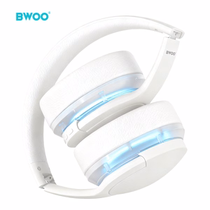 BWOO ANC Belaidis Headphone Premuim Sound Quality BW587 baltas