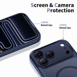 Tech-Protect Magpeak Magsafe CC dėklas telefonui iPhone 17 Pro - matinės tamsiai mėlynos spalvos