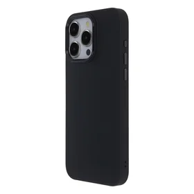 Satininis dėklas telefonui iPhone 15 Pro 6,1" juodas