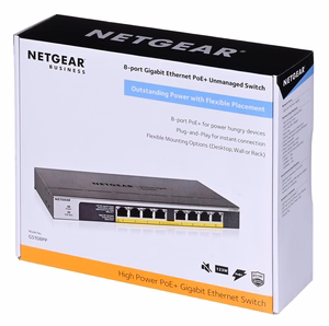 NETGEAR GS108PP Ne-valdomas Gigabit Ethernet (10/100/1000) Maitinimas per Eternetą (PoE) Juoda