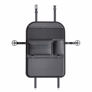 Car organizer for front seats with compartments D03 black