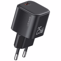Tinklo įkroviklis USAMS JC Series CC289 25W GaN Mini Fast Charger USB-C juodas