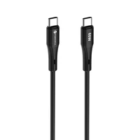 FORCELL F-ENERGY C344 kabelis Type C į Type C QC4.0 PD 3A 60W Silikoninis 1 m juodas