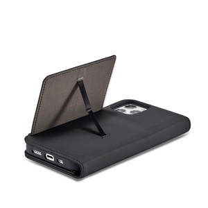 Magnetinis dėklas kortelėms iPhone 12 Pro Max dėklas kortelių piniginė kortelių laikiklis juodas
