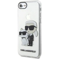 Karl Lagerfeld KLHCI8HNKCTGT iPhone 7/8/ SE 2020 / SE 2022 permatomas kietas dėklas Blizgučiai Karl&Choupette