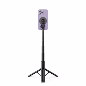 Tech-Protect L06S Bluetooth magnetic selfie stick with MagSafe, remote control, tripod up to 82cm and 360 head - black