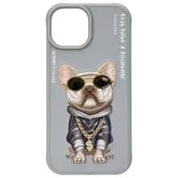 Nimmy Glasses Cool Dog iPhone 15 dėklas - pilkas
