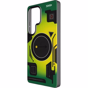 Dėklas telefonui FORCELL F-PROTECT Levels su dviguba 4D technologija, militarinis kritimo testas, suderinamas su MagSafe, SAMSUNG S25 ULTRA, cyber žalias