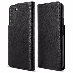Ringke Folio Signature atverčiamas odinis dėklas Samsung Galaxy S22 + (S22 Plus) juodas (FSS118R262)