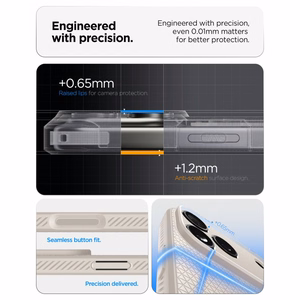 Spigen Liquid Air dėklas, skirtas iPhone 17 Pro Max / 18 Pro Max, titano spalvos