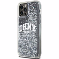 DKNY Liquid Glitter Big Logo dėklas iPhone 12 Pro/12 - juodas