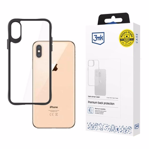 3mk Satin Armor Case+ dėklas telefonui iPhone Xs Max - permatomas juodas