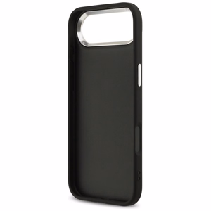 GUESS dėklas telefonui IPHONE 17 Air GUHCP17MP4G4SMCK (4G PU odos dėklas su dideliu 4G ir klasikiniu logotipu bei sidabriniu metaliniu kameros rėmeliu) juodas