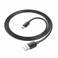 Kabelis USB A į USB C Hoco PD 2,4A 27W 1 m X96 juodas
