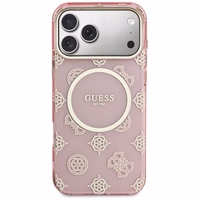Guess IML Peony Dot MagSafe Dėklas for iPhone 17 Pro Max - rožinis